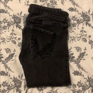 black super skinny hollister jeans